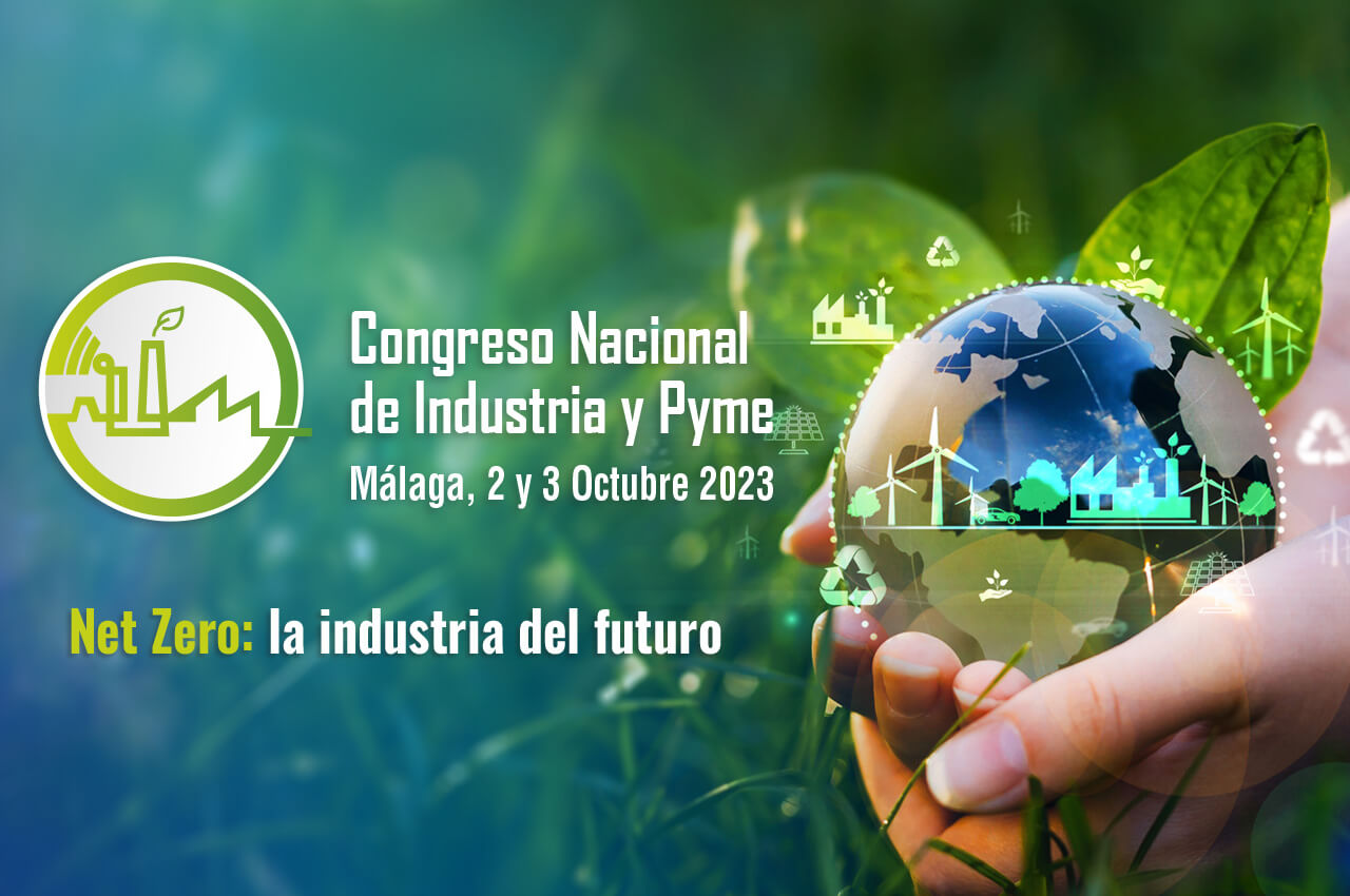 Imagen corporativa mundo verde industrial con logo y nombre y eslogan del congreso