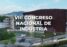 Vista exterior del Palacio Euskalduna en Bilbao junto a la ría, con el texto superpuesto: VIII Congreso Nacional de Industria
